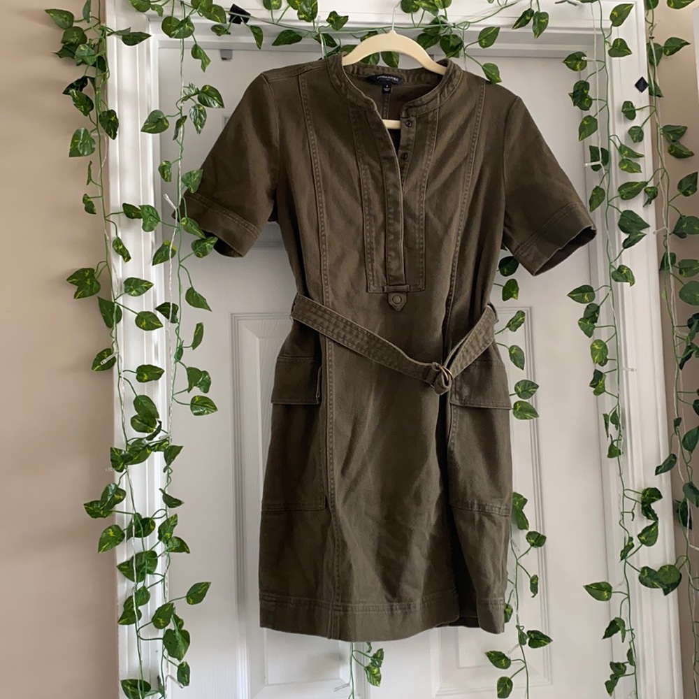 COPY - Banana Republic olive denim dress